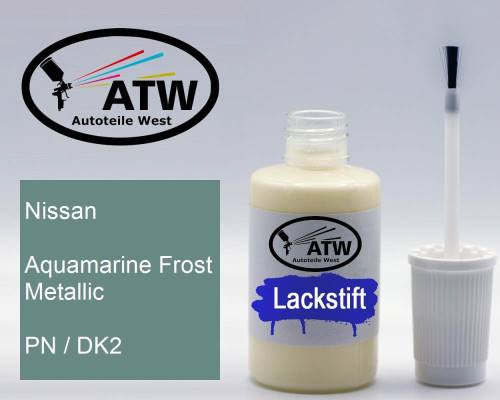 Nissan, Aquamarine Frost Metallic, PN / DK2: 20ml Lackstift, von ATW Autoteile West.